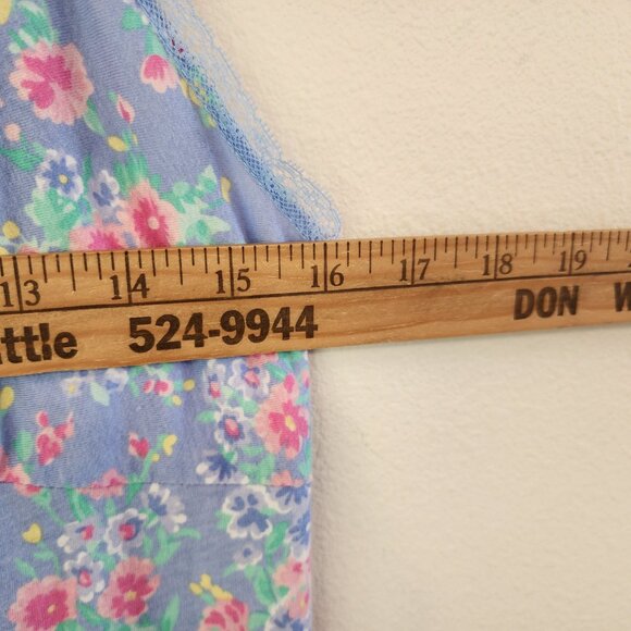 Lauren Ralph Lauren Slvless Midi Baby Doll Sleep Dres V Neck Ruffle Women M Y2K - Picture 11 of 14